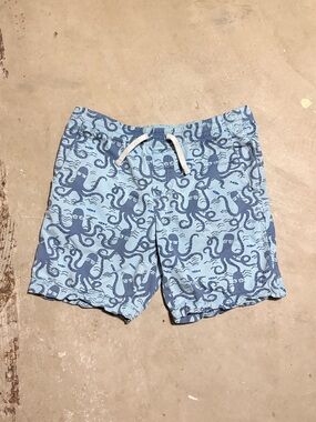 Light Blue American Republic Octopus Print Swim Shorts
